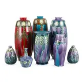 Mintons, THREE ‘SECESSIONIST WARE’ VASES, 1911, 1911, tube-lined earthenware