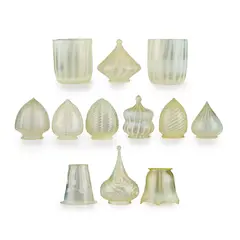 James Powell & Sons, GROUP OF SHADES, CIRCA 1900, 1900, opalescent glass