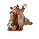 Royal Doulton, RARE PORCELAIN FIGURE OF DRINKING BEARS, 20TH CENTURY