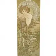 Alphonse Mucha, LEmeraude, lithographic poster, 1860