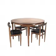 Hans Olsen, for Frem Rojle Round Table with Four Chairs.