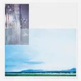 John Baldessari, Double Motorcyclists and Landscape (Icelandic) (from the Overlap Series), 2003, lithograph in colors on Somerset
