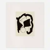Composition XXV (from the Octavio Paz suite) by Robert Motherwell, 1988, lithograph and chine appliqué on Arches, sold Apr 2022