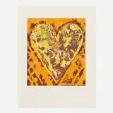 Jim Dine, Heart for Film Forum, 1993, woodcut in colors