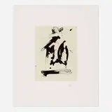 Untitled (from the Octavio Paz suite) by Robert Motherwell, 1988, lithograph on handmade Japanese paper attached to Cartiere Enrico Magnani with chine appliqué, sold Apr 2022