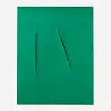 Concetto Spaziale (from XXe Siecle) by Lucio Fontana, 1959, pochoir on paper, sold Apr 2022