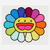 Multicolor Double Face: Yellow by Takashi Murakami, 2020, screenprint in colors, sold Apr 2022