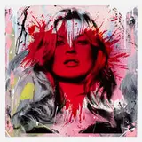 Thierry Guetta, Kate Moss (Unique), screenprint with hand-painting on paper