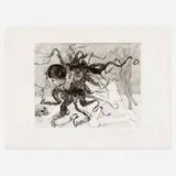 Medusa (La Meduse) (from the Mythologie series) by Salvador Dalí, 1963, heliogravure and drypoint on Arches, sold Apr 2022