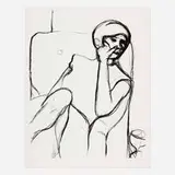 Richard Diebenkorn, Seated Woman in Armchair, 1965, lithograph on BFK Rives