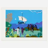 Romare Bearden, Siren's Song (from The Odysseus suite), 1979, screenprint in colors on Arches 88