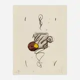 Claes Oldenburg, Do-nut and Mug, 1995, lithograph in colors on cream Kochi Kozo paper