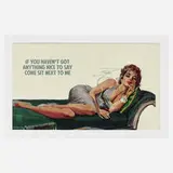 If You Haven't Got Anything Nice To Say Come Sit Next To Me by The Connor Brothers, 2021, giclée with screenprinted varnish, sold Apr 2022