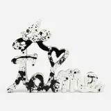 Thierry Guetta, Je T'aime (I love you in French) (Black Splash, Unique), 2018, acrylic on cast resin