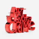 Thierry Guetta, Art Is Not A Crime (Red), 2021, hand-painted resin