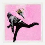 Hijack, Love Riot (Pink), 2022, screenprint in colors on Somerset Velvet