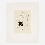 Burnt Water (from the Octavio Paz suite) by Robert Motherwell, 1988, lithograph in colors with chine appliqué on Arches and Japanese Yame handmade, sold Apr 2022