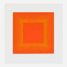 Richard Anuszkiewicz, Red with Gold (from the Summer Suite), 1979, etching and aquatint on Somerset