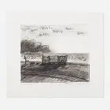 Carlos Almaraz, Beach Crash, 1983, etching and aquatint with hand-drawn elements