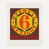 Robert Indiana, Eternal Hexagon (from the Ten Works by Ten Painters portfolio), 1964, screenprint in colors on Mohawk Superfine Cover