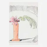 Flowers (Hand-Colored) (Unique) by Andy Warhol, 1974, screenprint in black with hand-coloring, sold Apr 2022