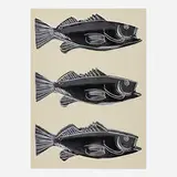 Fish by Andy Warhol, 1983, screenprint in colors on wallpaper, sold Apr 2022