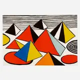Alexander Calder, Tank Traps, 1975, lithograph in colors