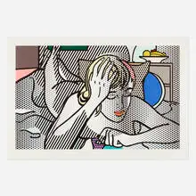 Roy Lichtenstein, Thinking Nude (from the Nude series), 1994, screenprint in colors on BFK Rives
