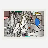 Roy Lichtenstein, Thinking Nude (from the Nude series), 1994, screenprint in colors on BFK Rives