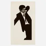 Robert Longo, Mark (from the Men in Cities series), 1982, lithograph with embossing on Arches