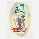 Roy Lichtenstein, Green Face (from the Brushstroke Figures series), 1989, lithograph, waxtype woodcut and screenprint in colors on cold-pressed Saunders Waterford
