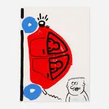 Keith Haring, Untitled (from The Story of Red and Blue portfolio), 1989-90, lithograph in colors