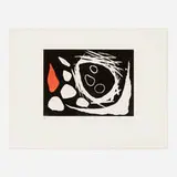 Alexander Calder, Le Crâne Dans Le Nid, 1961, etching and aquatint in colors on BFK Rives