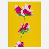 Alex Katz, Azaleas on Yellow (from the Flowers portfolio), 2021, archival pigment inks on Innova 315 gsm