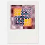 Victor Vasarely, Jenge, c. 1980, screenprint in colors
