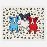 Oh Say Can You See (White) by George Rodrigue, 1993, screenprint in colors, sold Mar 2022