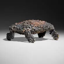 Untitled (B-2868) by Val Bertoia, 2024, welded bronze-shot, sold Oct 2024