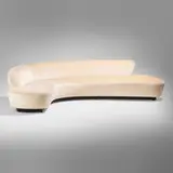 Vladimir Kagan, Sofa, c. 1955, silk velvet upholstery, lacquered wood