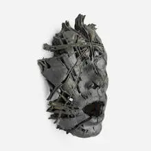 Mask I by László Fekete, 1993, glazed stoneware, sold Oct 2024