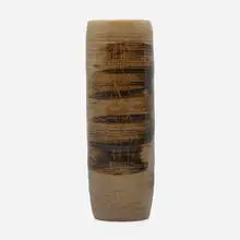 Early vase by Harvey Littleton, 1949, glazed stoneware, sold Oct 2024
