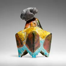 Wayne Higby, Untitled (from the Island series), c. 1980, glazed and raku-fired earthenware