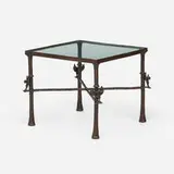 Diego Giacometti, Table with bats, c. 2005, patinated brass, glass