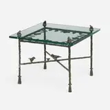 Diego Giacometti, Table with frogs and birds, c. 2005, patinated bronze, glass