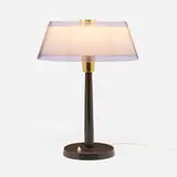 Yki Nummi, Tuomas table lamp, c. 1958, enameled steel, acrylic, brass