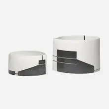 Karin Bablok, Vessels, set of two, 2001, glazed porcelain