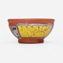 Bowl by Roberto Lugo, 2022, glazed earthenware, sold Oct 2024