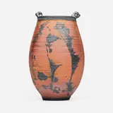 Vase by Otto & Vivika Heino, 1995, glazed and wood-fired stoneware, sold Oct 2024
