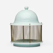 Akira Yagi, Cage, c. 1999, qingbai-glazed porcelain, brass