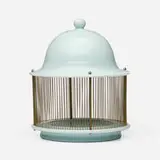 Akira Yagi, Cage, c. 1999, qingbai-glazed porcelain, brass