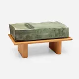 Shida Kuo, Untitled, 1990, glazed earthenware, wood